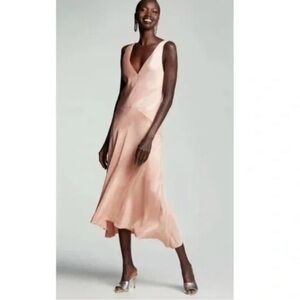 NWT FRAME Savannah Viscose Drop-Waist Sleeveless Dress Size Large reg $478
